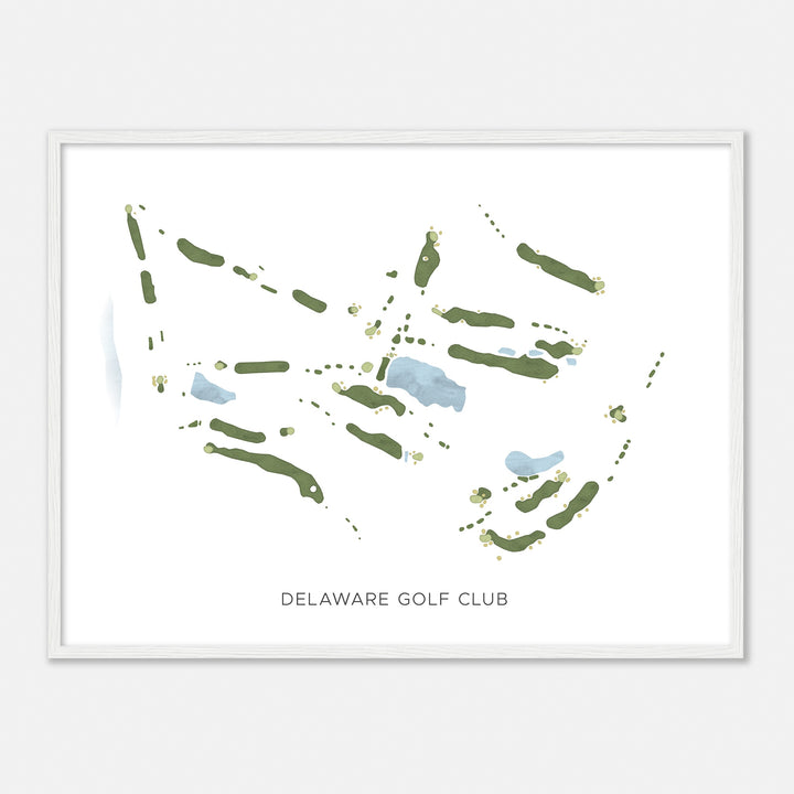 Print of Delaware Golf Club Modern Map