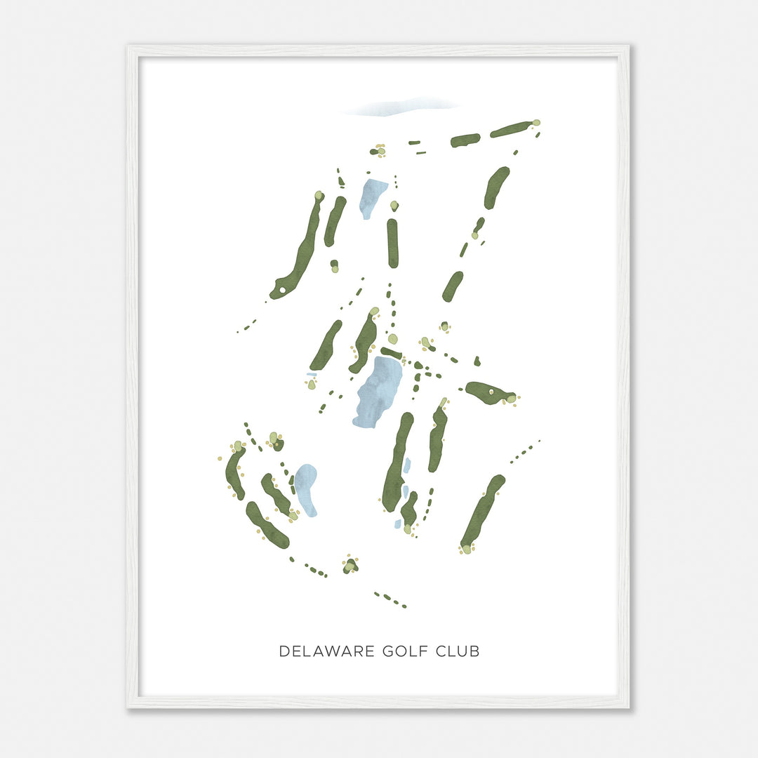 Print of Delaware Golf Club Modern Map