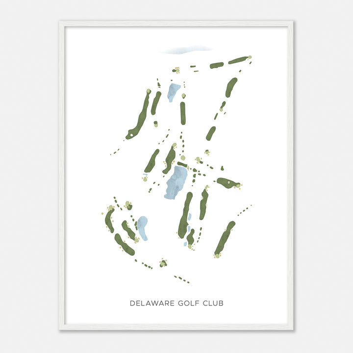 Print of Delaware Golf Club Modern Map