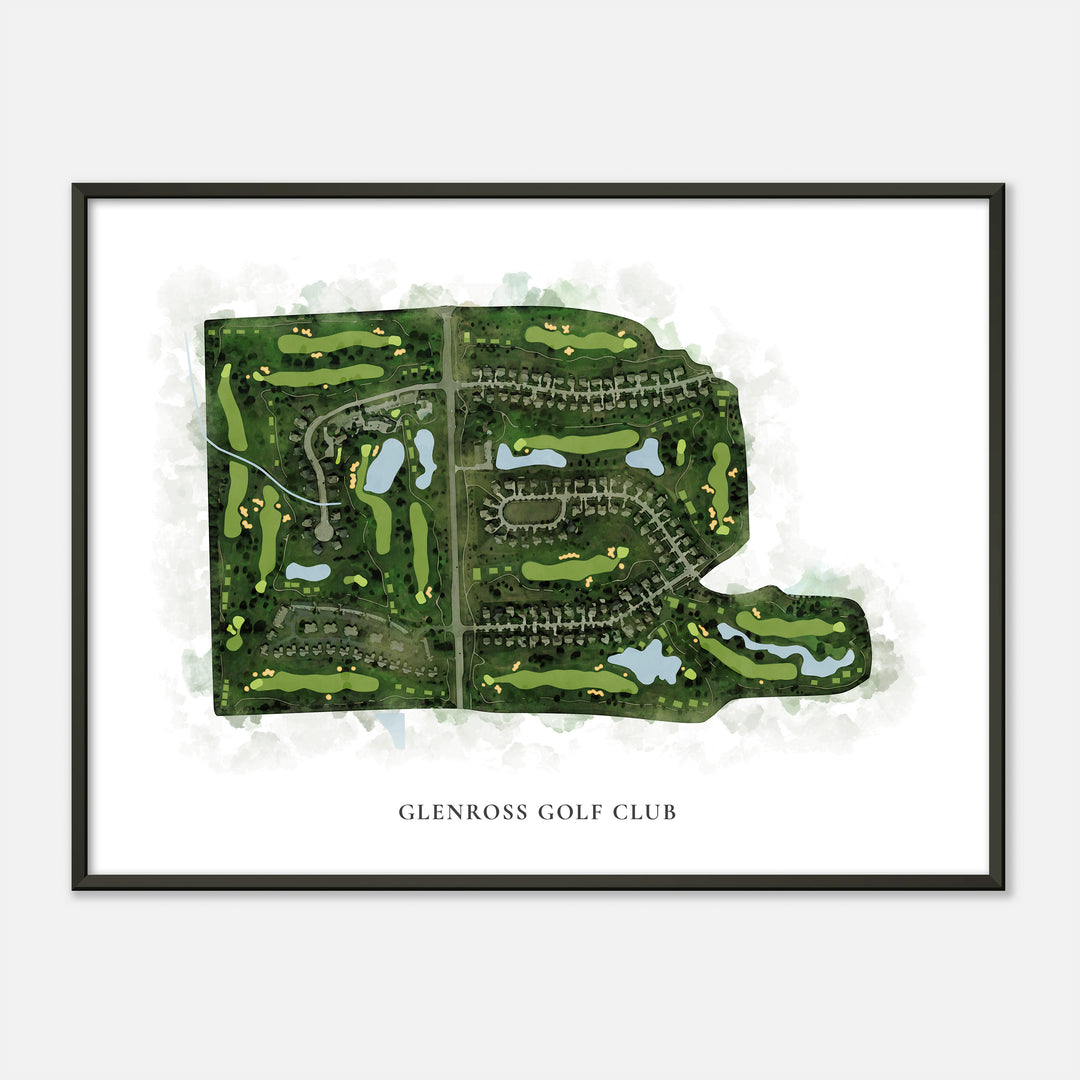 Print of Glenross Golf Club Classic Map
