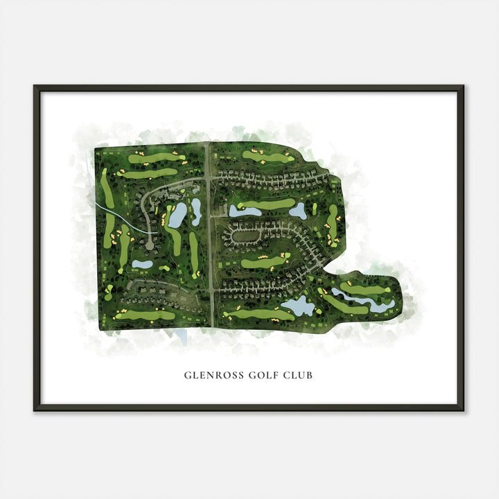 Print of Glenross Golf Club Classic Map