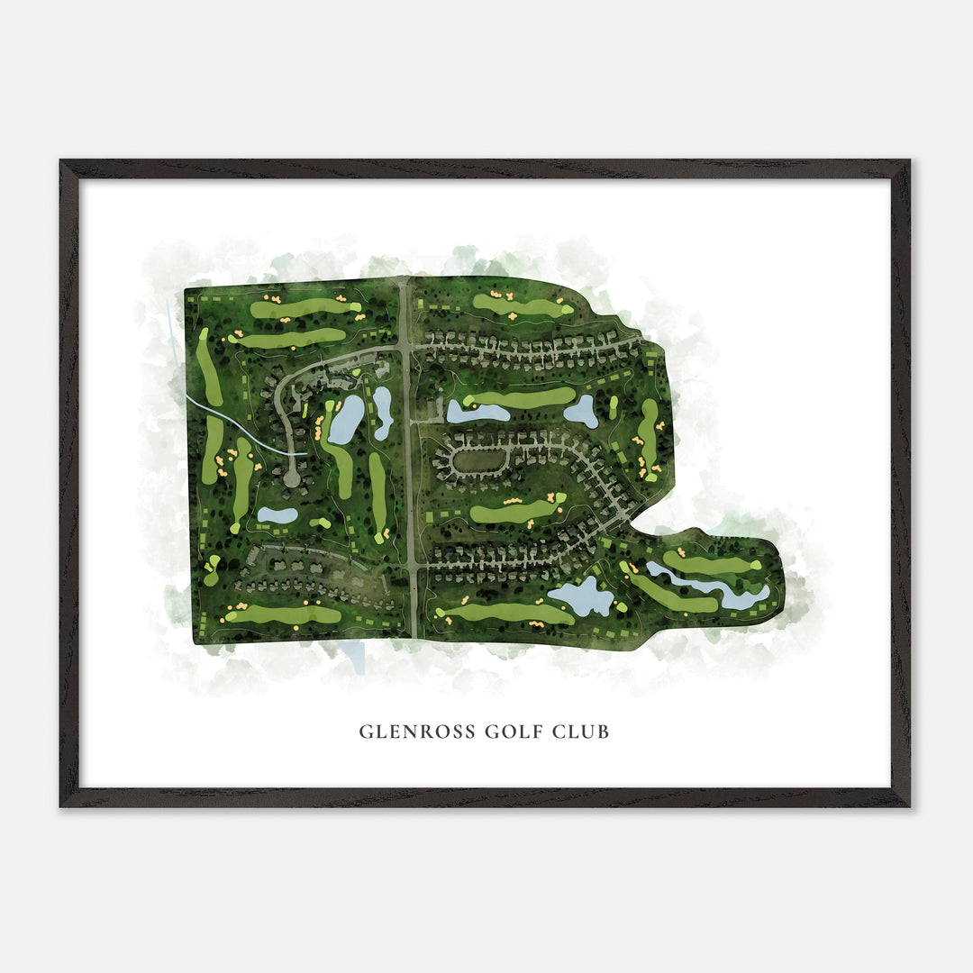 Print of Glenross Golf Club Classic Map