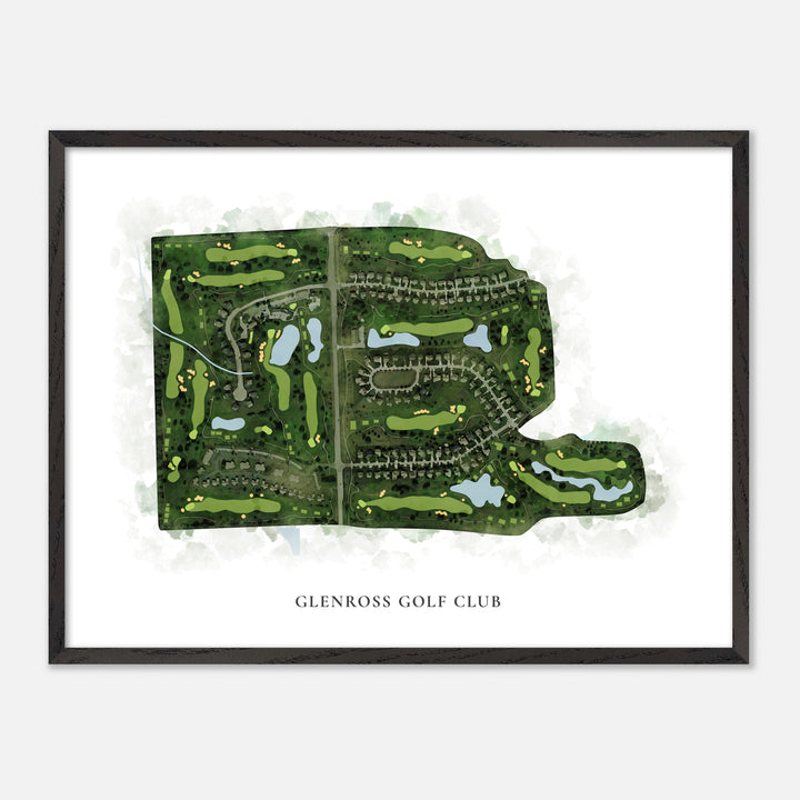 Print of Glenross Golf Club Classic Map