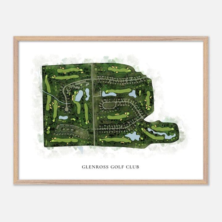 Print of Glenross Golf Club Classic Map