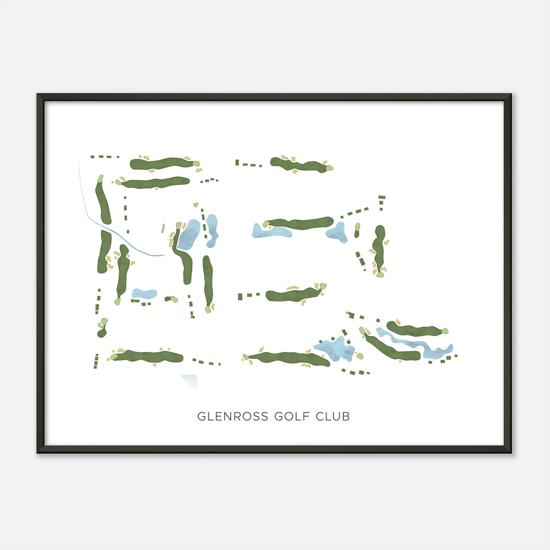 Print of Glenross Golf Club Modern Map
