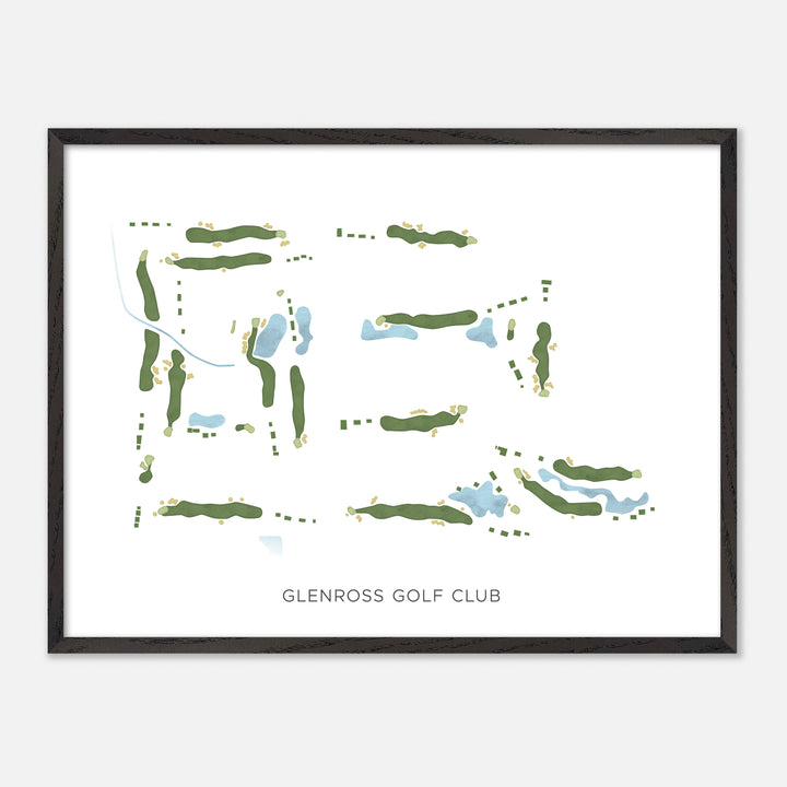 Print of Glenross Golf Club Modern Map