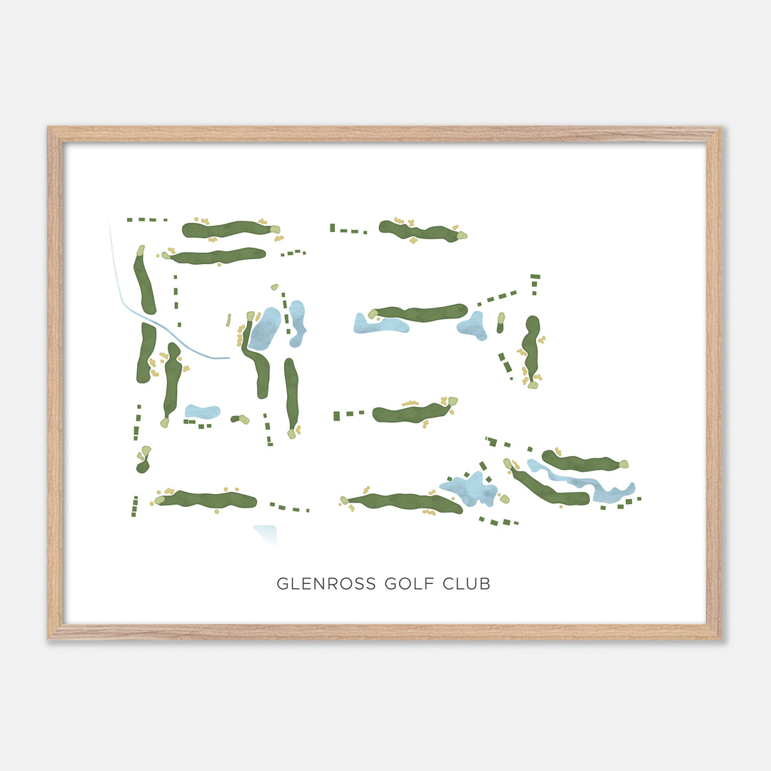 Print of Glenross Golf Club Modern Map