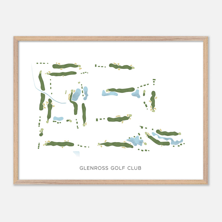 Print of Glenross Golf Club Modern Map