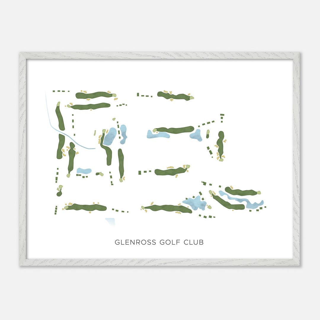 Print of Glenross Golf Club Modern Map