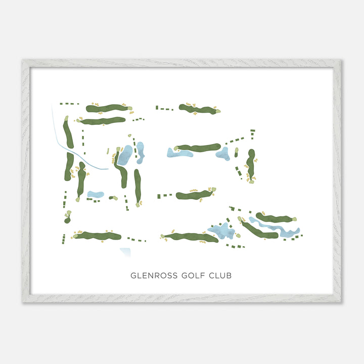 Print of Glenross Golf Club Modern Map
