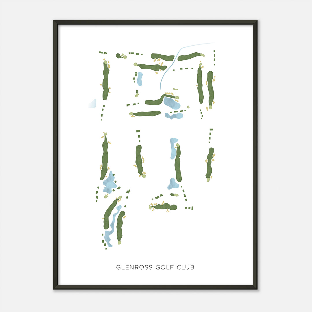 Print of Glenross Golf Club Modern Map