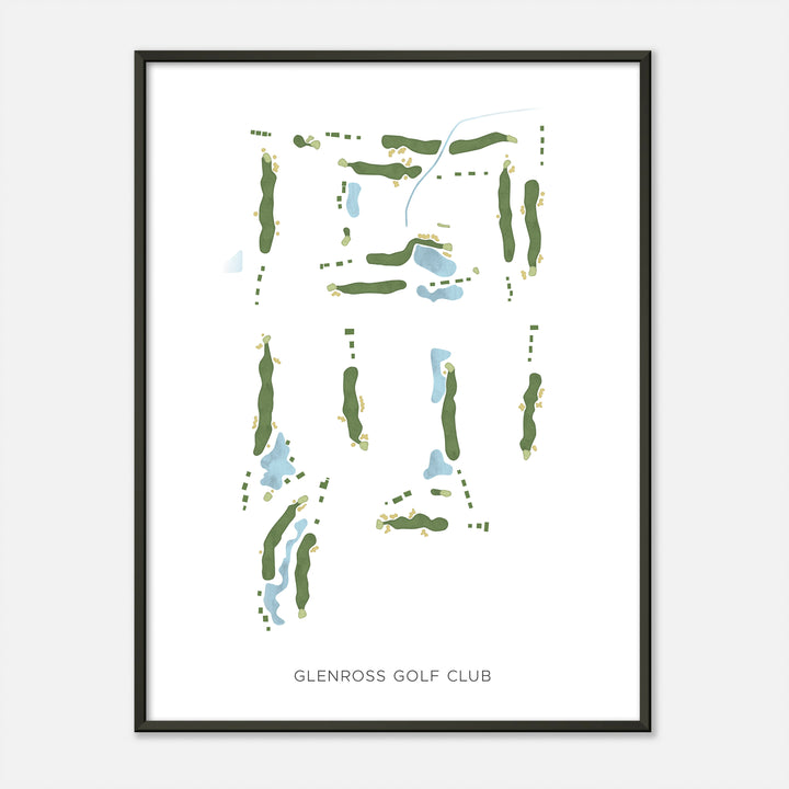 Print of Glenross Golf Club Modern Map