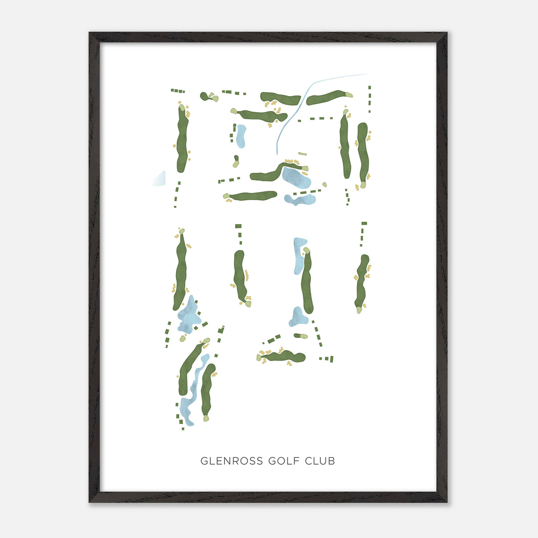 Print of Glenross Golf Club Modern Map