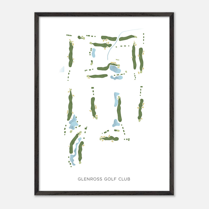 Print of Glenross Golf Club Modern Map