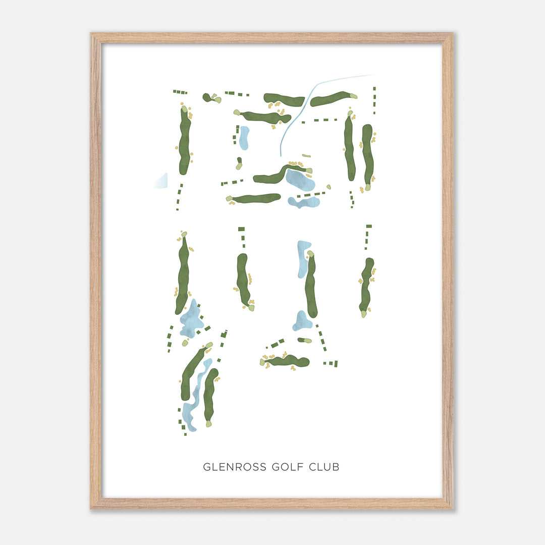 Print of Glenross Golf Club Modern Map