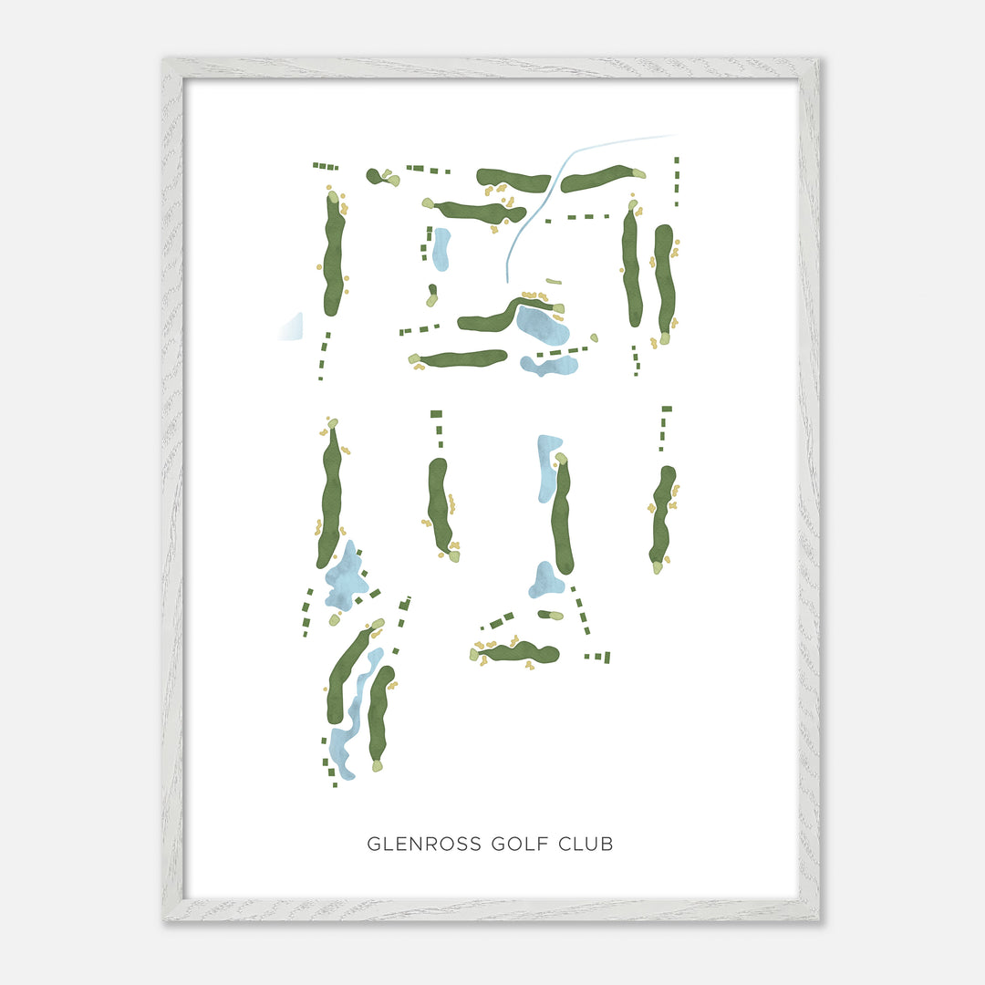 Print of Glenross Golf Club Modern Map