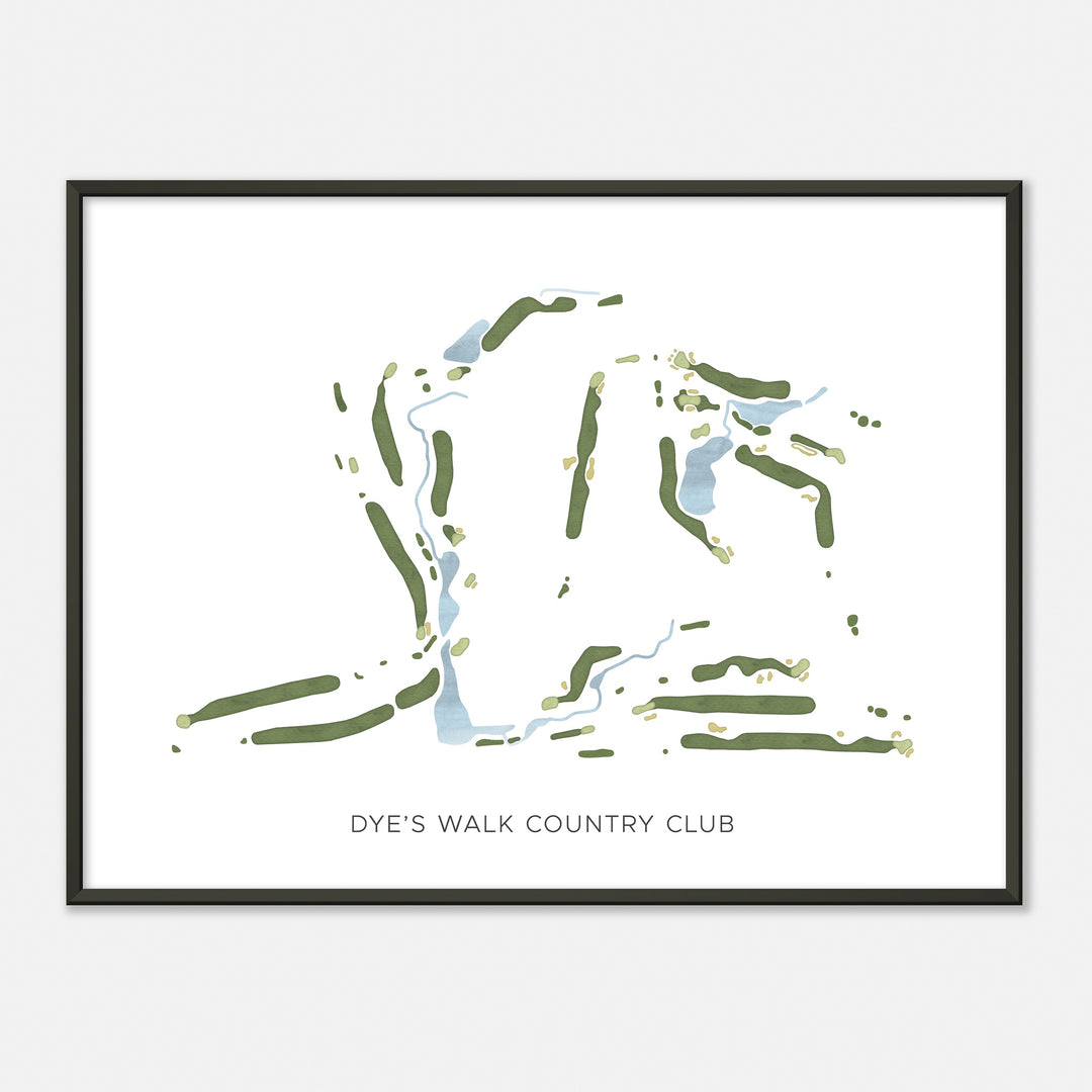 Print of Dye'S Walk Country Club Modern Map