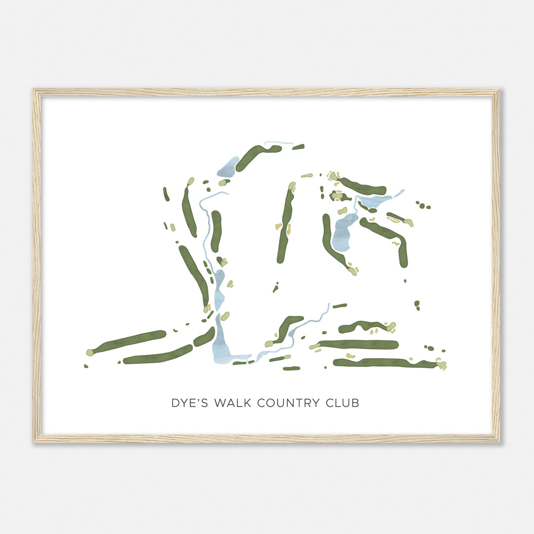 Print of Dye'S Walk Country Club Modern Map