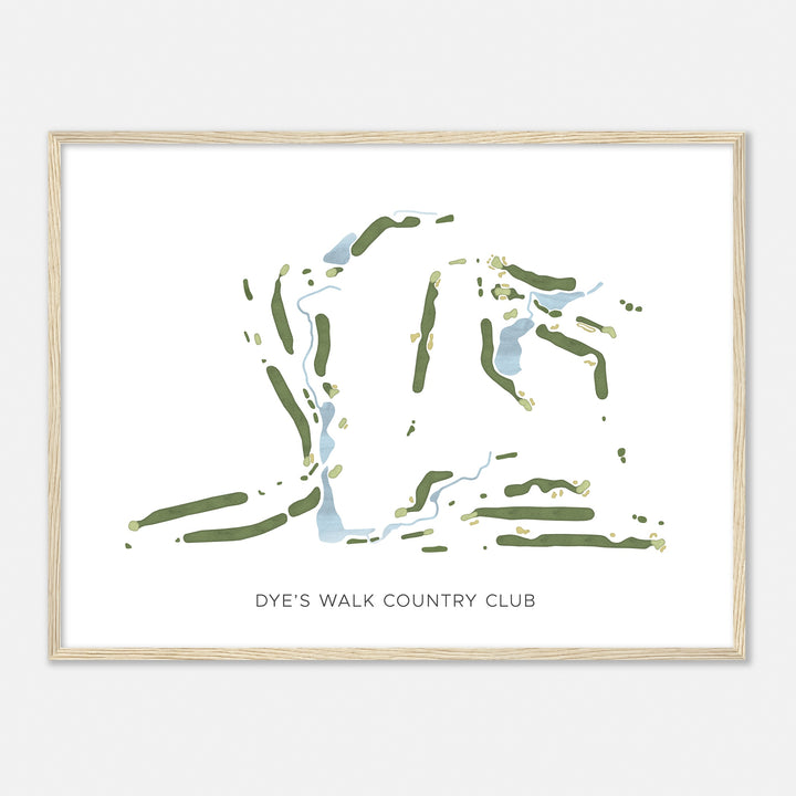 Print of Dye'S Walk Country Club Modern Map