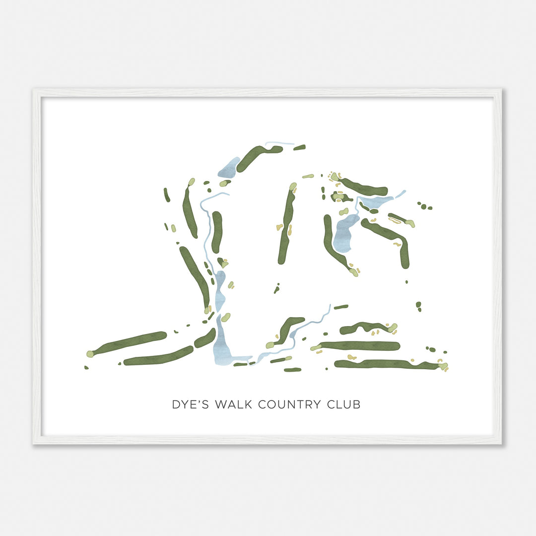 Print of Dye'S Walk Country Club Modern Map