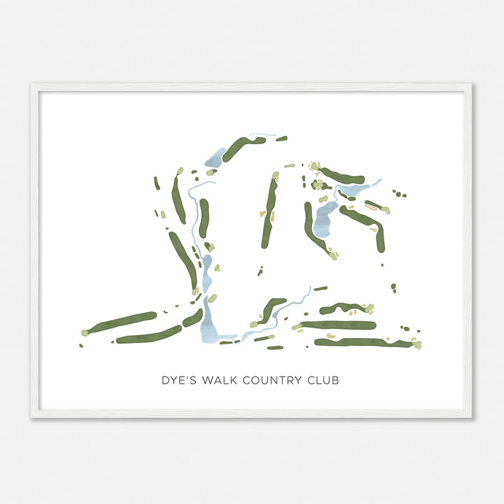 Print of Dye'S Walk Country Club Modern Map