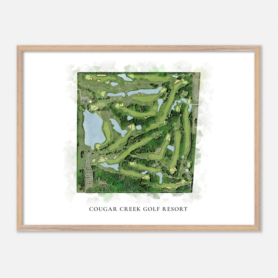 Print of Cougar Creek Golf Resort Classic Map