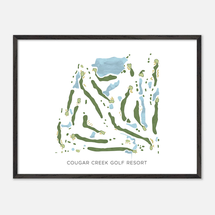 Print of Cougar Creek Golf Resort Modern Map