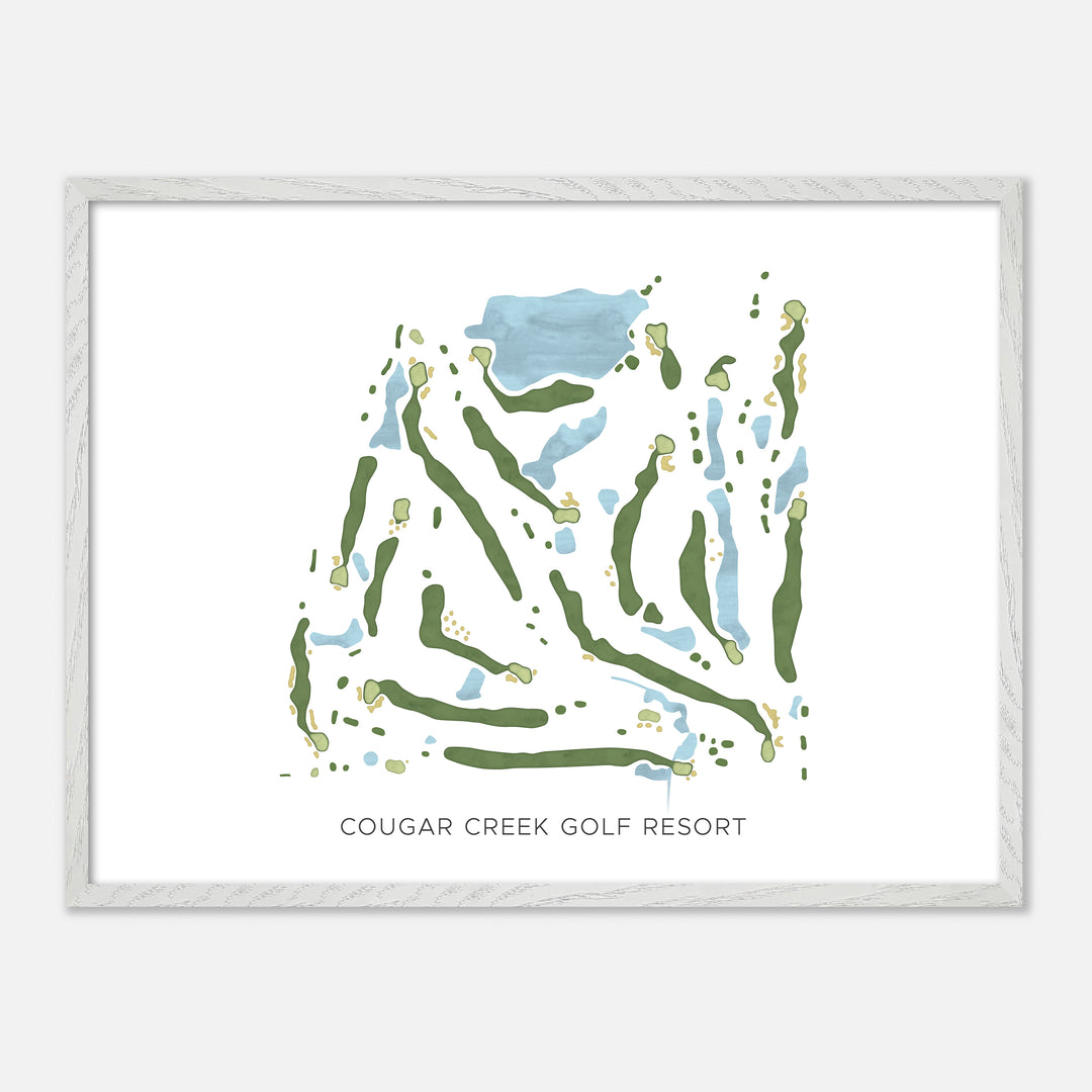 Print of Cougar Creek Golf Resort Modern Map