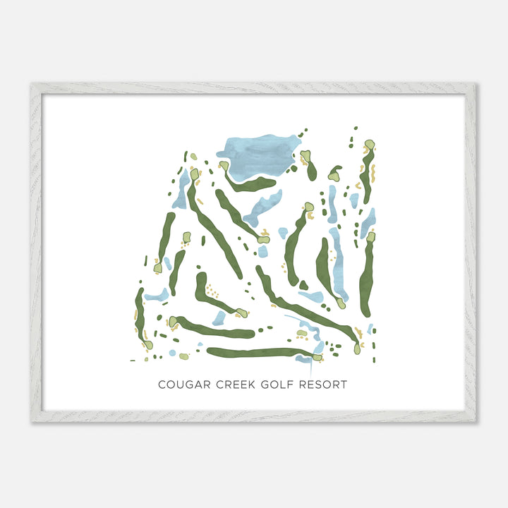 Print of Cougar Creek Golf Resort Modern Map