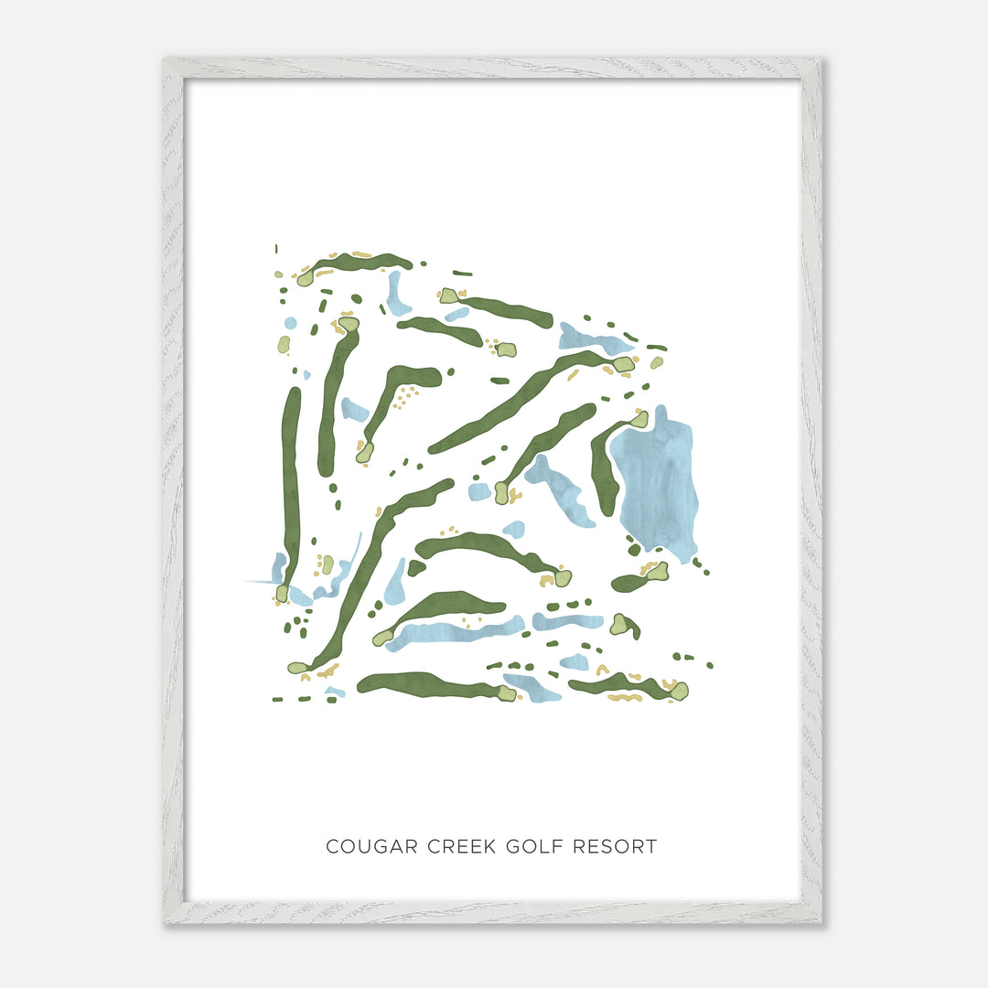 Print of Cougar Creek Golf Resort Modern Map