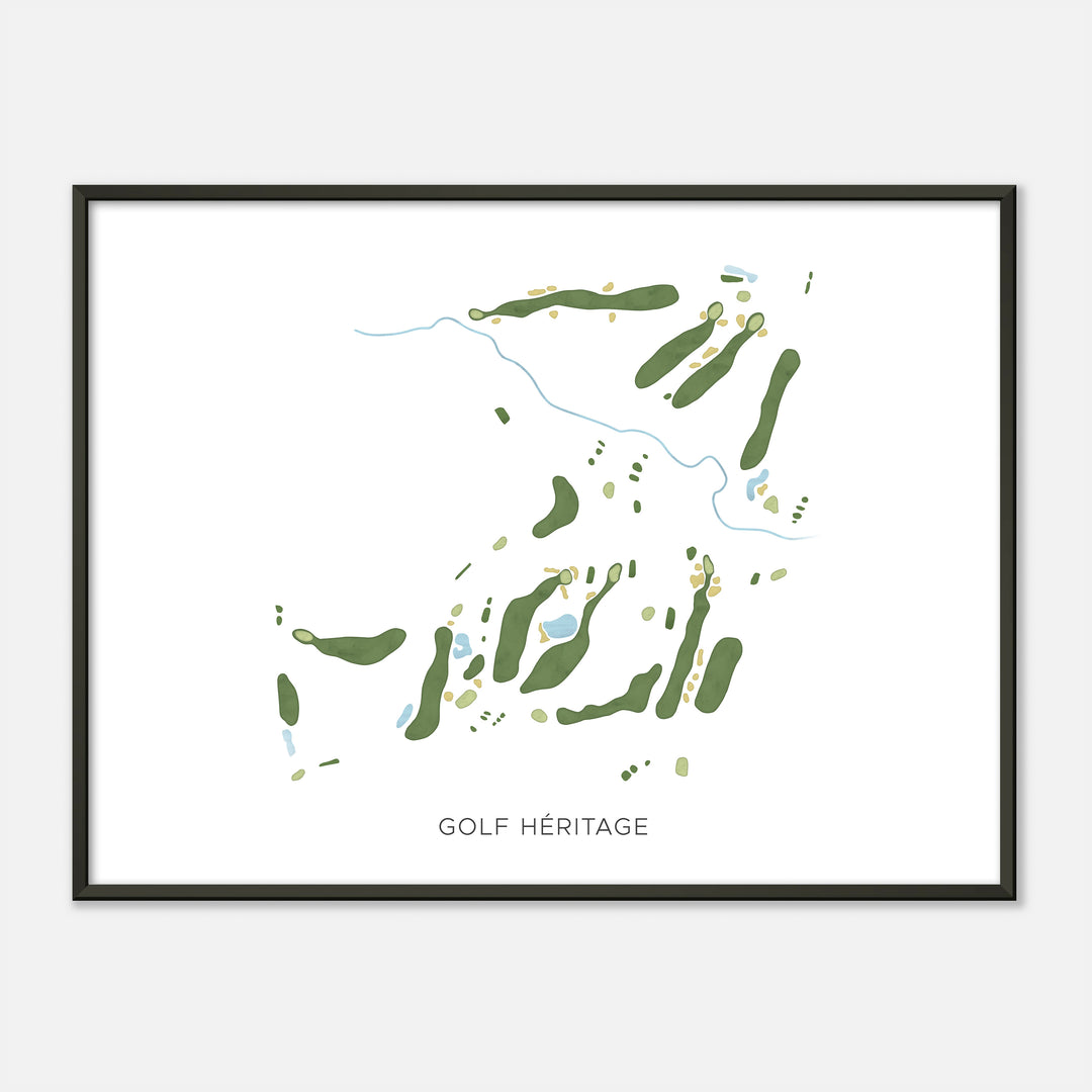 Print of Golf Héritage Modern Map