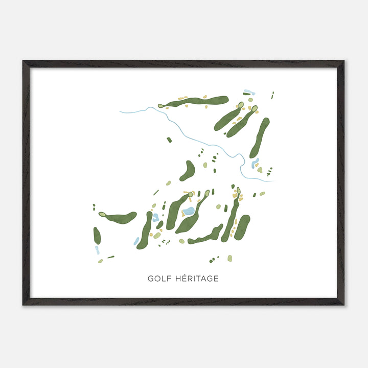 Print of Golf Héritage Modern Map
