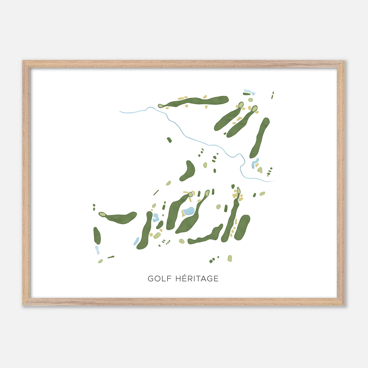 Print of Golf Héritage Modern Map