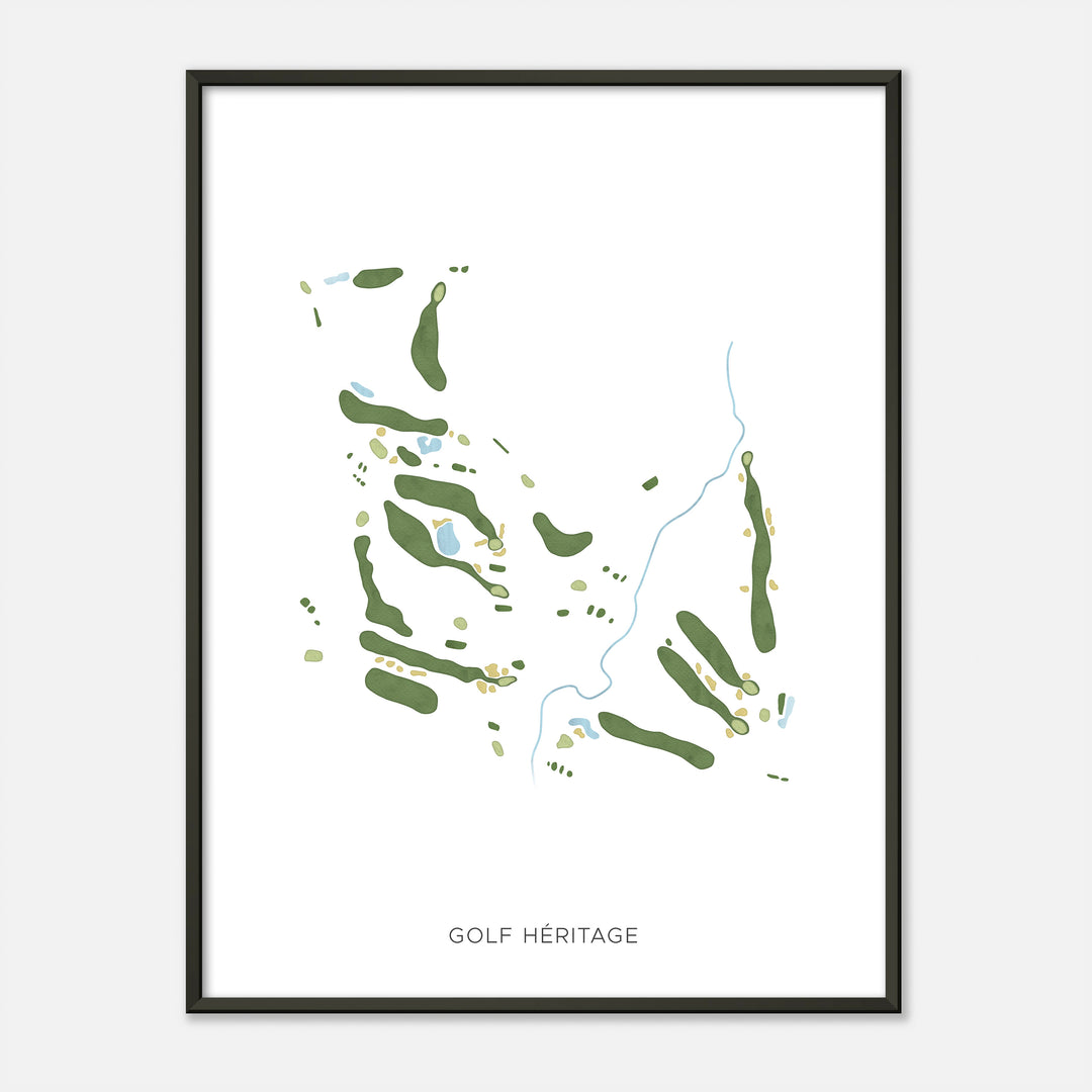 Print of Golf Héritage Modern Map