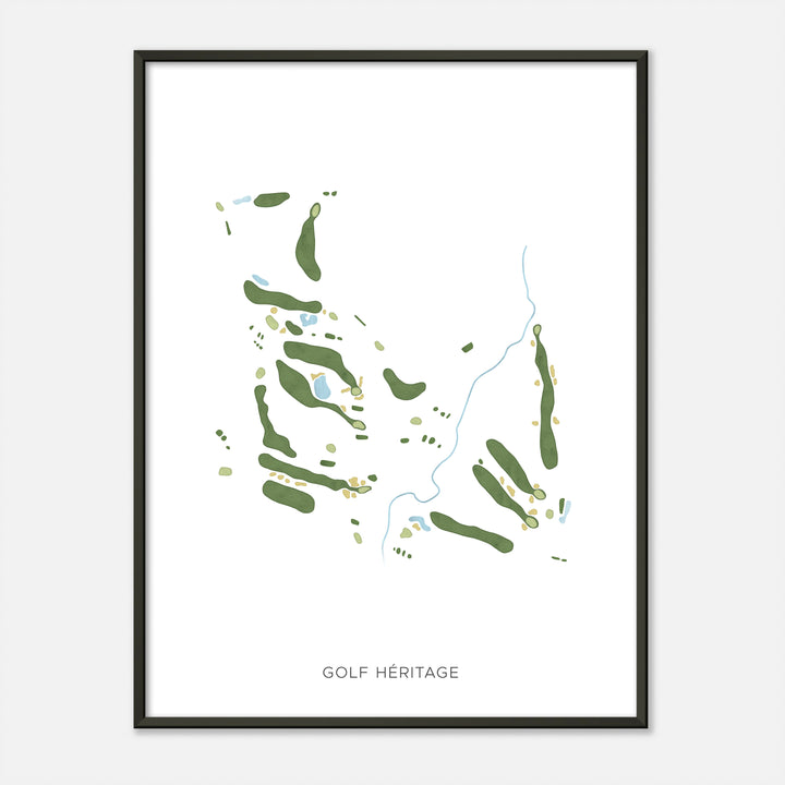 Print of Golf Héritage Modern Map
