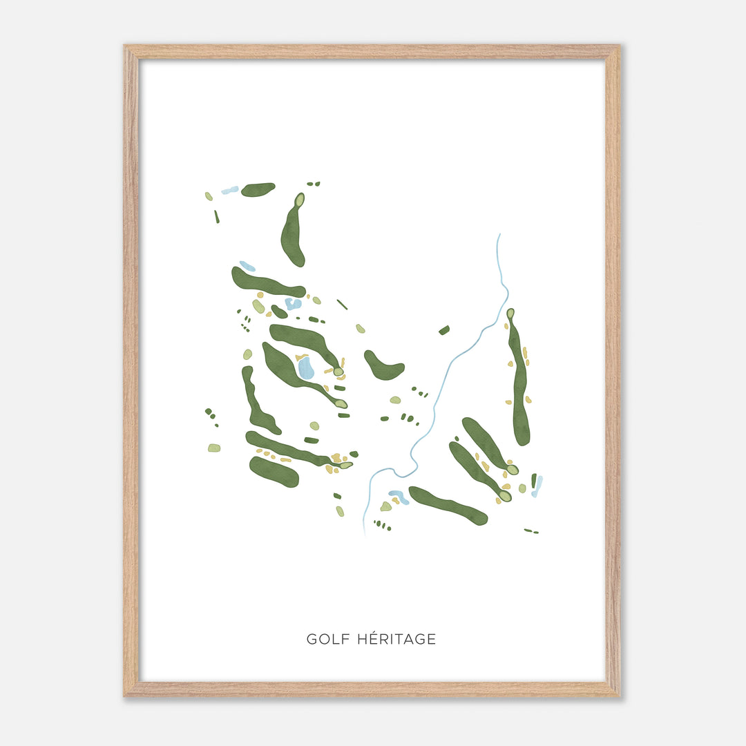 Print of Golf Héritage Modern Map