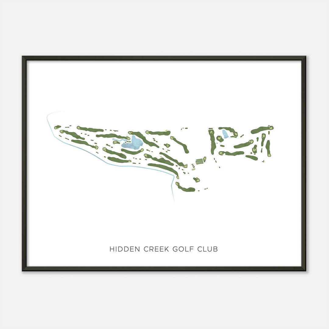 Print of Hidden Creek Golf Club Modern Map