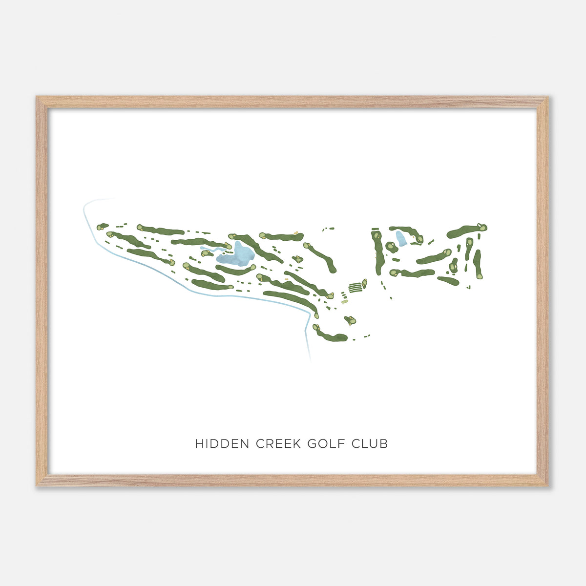 Print of Hidden Creek Golf Club Modern Map