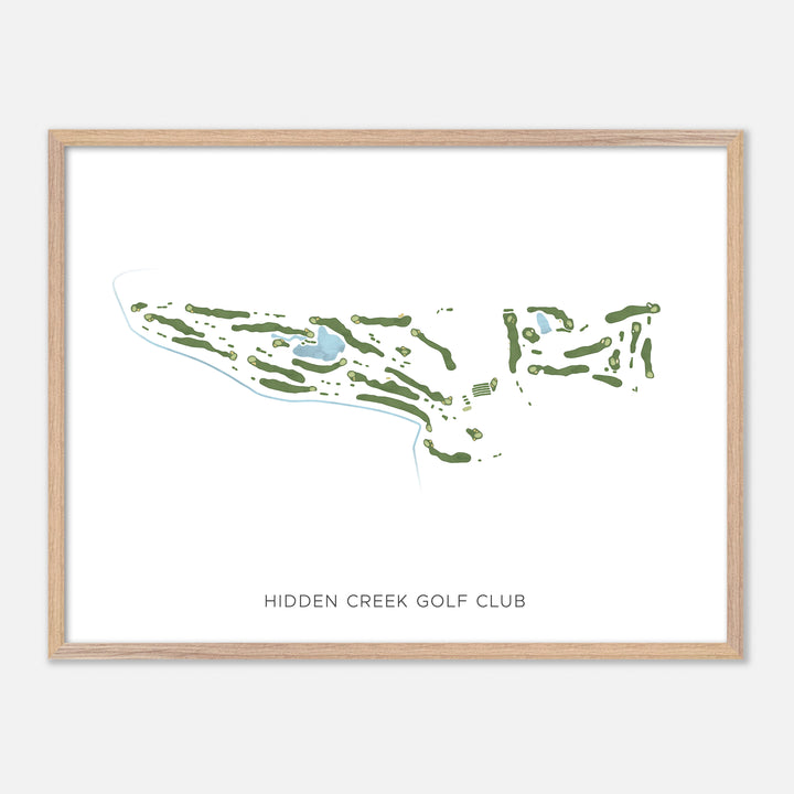 Print of Hidden Creek Golf Club Modern Map