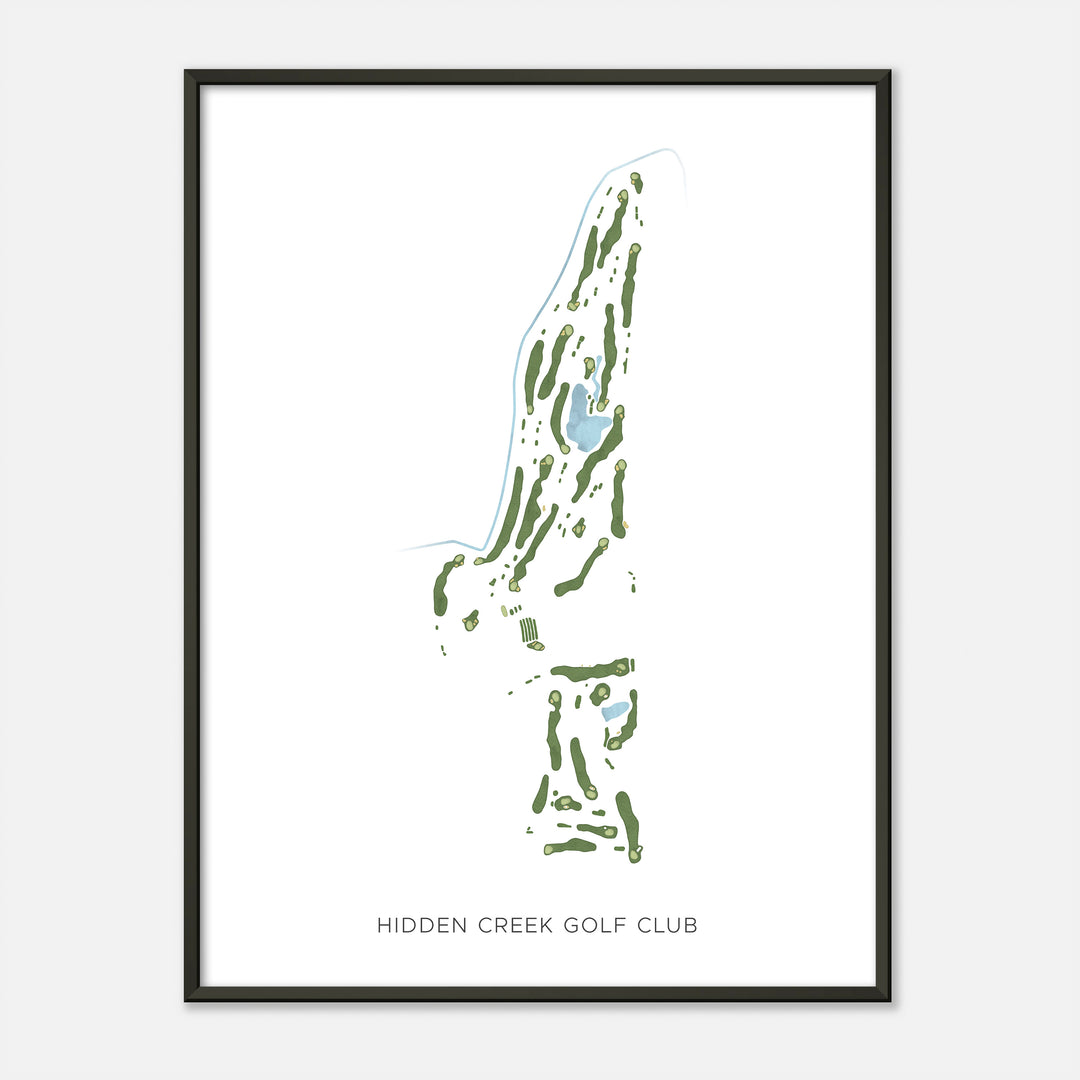 Print of Hidden Creek Golf Club Modern Map