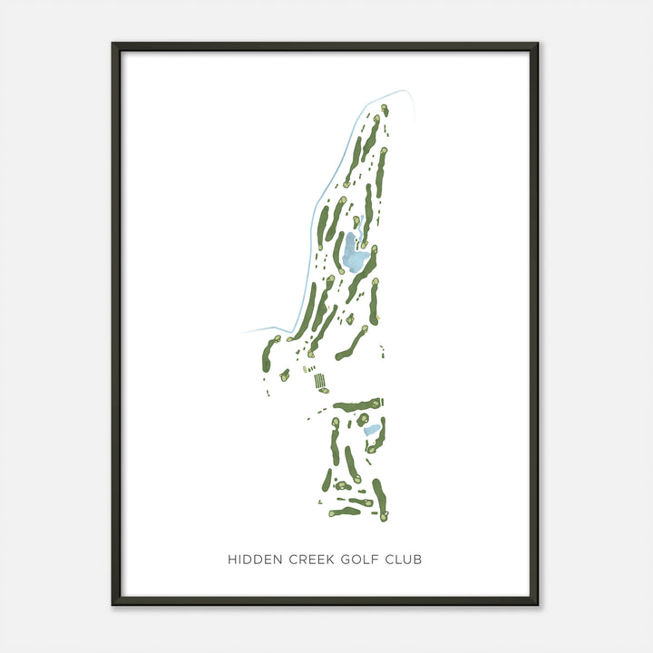Print of Hidden Creek Golf Club Modern Map