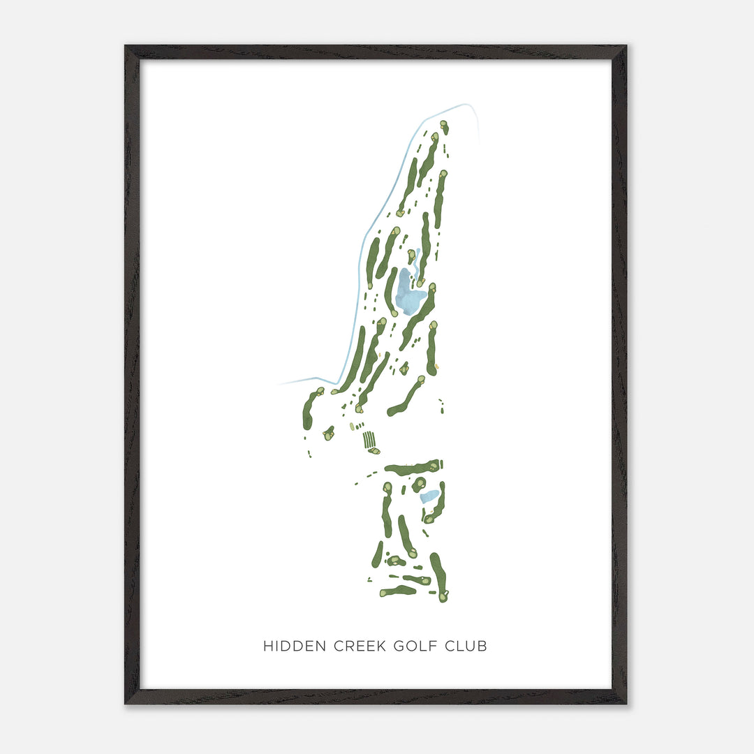 Print of Hidden Creek Golf Club Modern Map