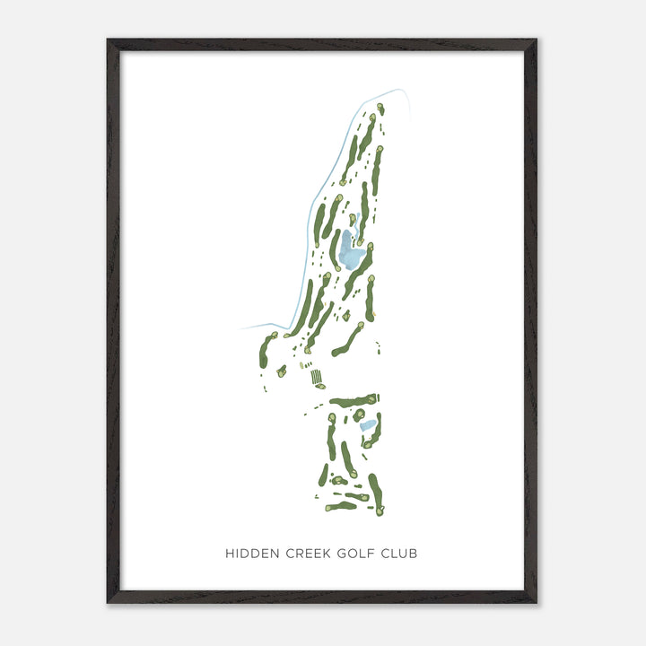 Print of Hidden Creek Golf Club Modern Map
