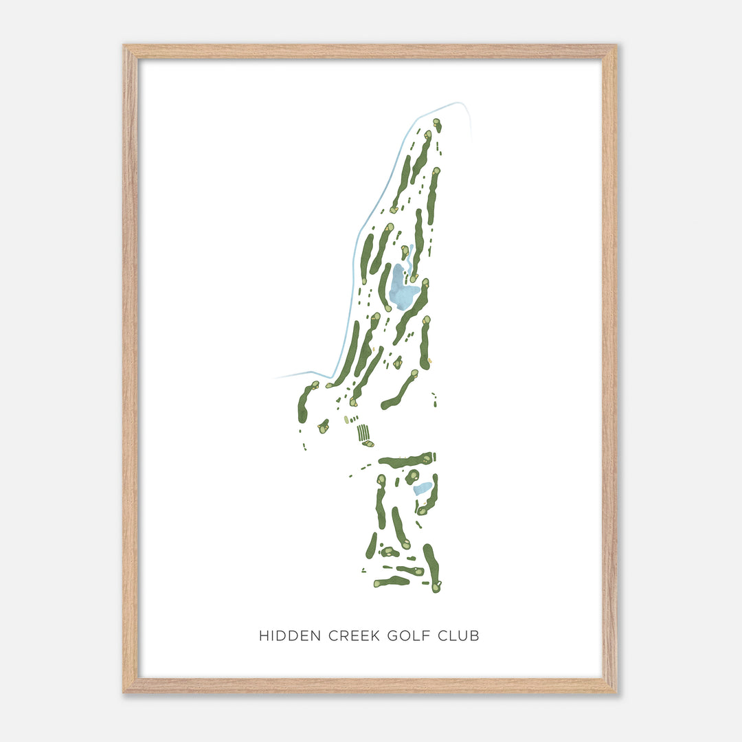 Print of Hidden Creek Golf Club Modern Map