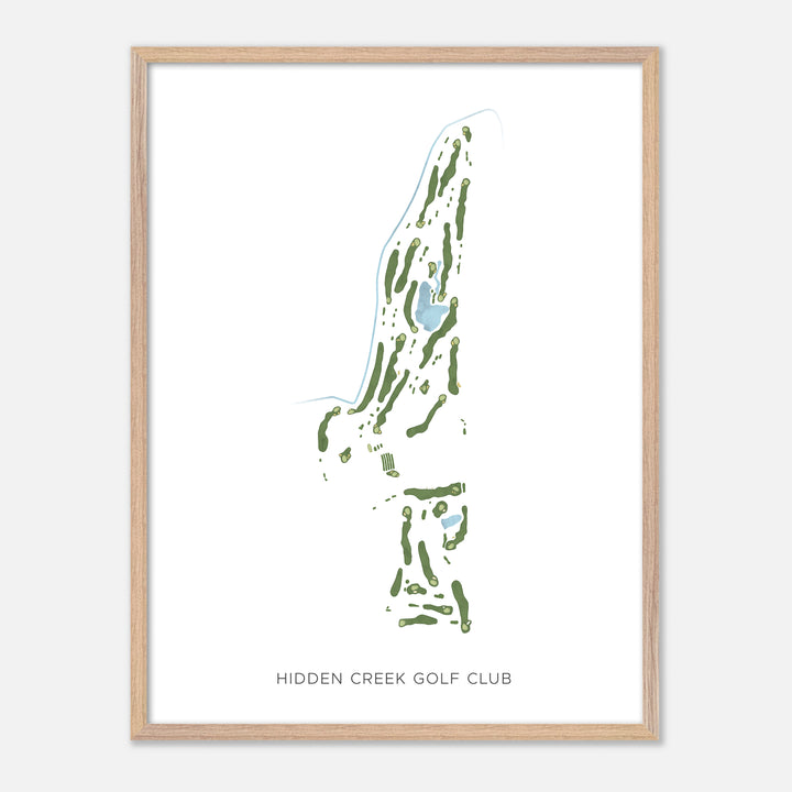 Print of Hidden Creek Golf Club Modern Map