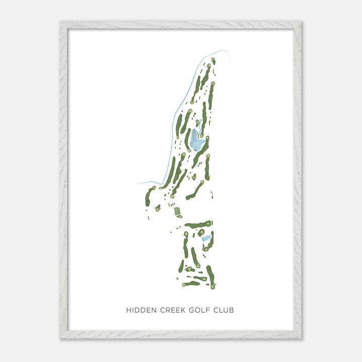 Print of Hidden Creek Golf Club Modern Map