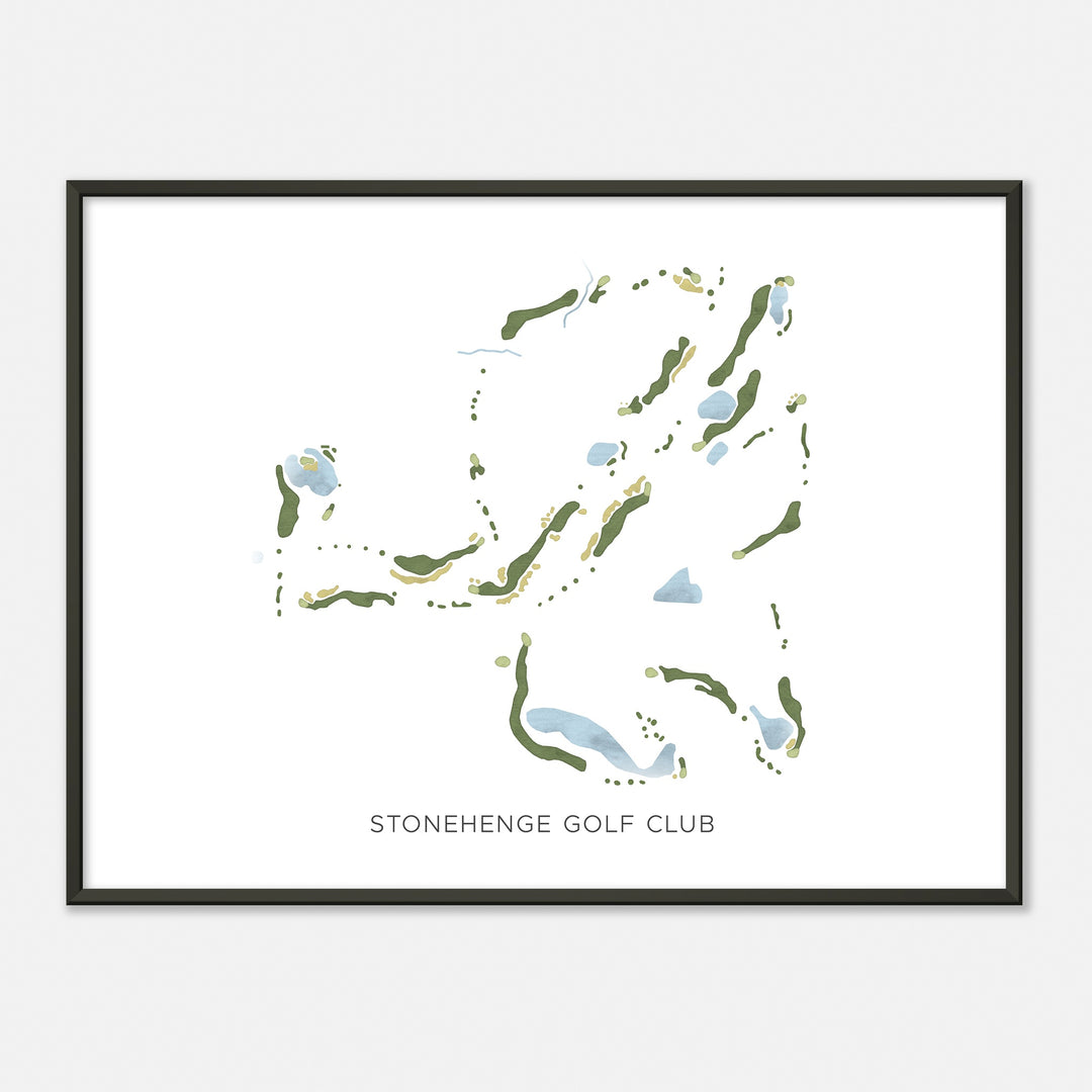 Print of Stonehenge Golf Club Modern Map