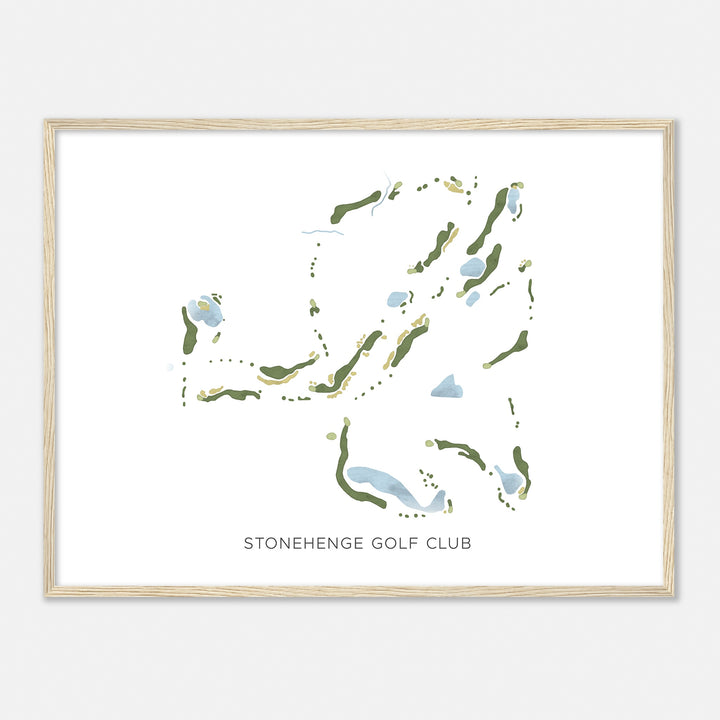 Print of Stonehenge Golf Club Modern Map