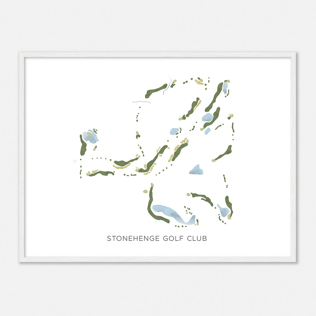 Print of Stonehenge Golf Club Modern Map