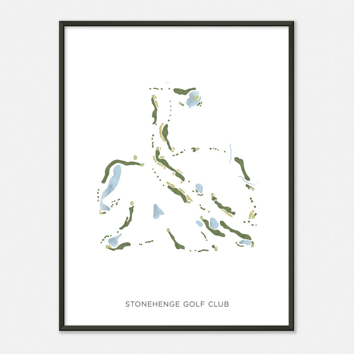 Print of Stonehenge Golf Club Modern Map